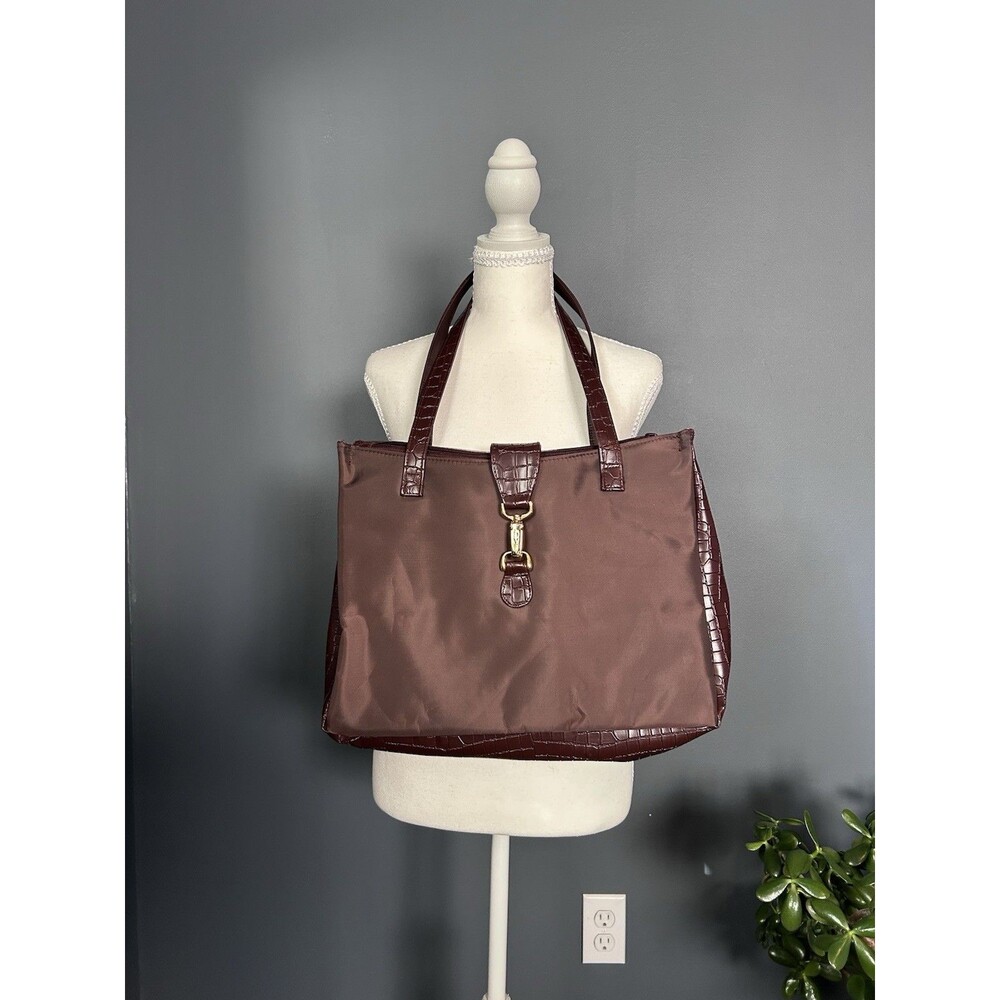 WOMENS CHOCOLATE 2TONE HANDBAG BY DIANE VON FURSTENBERG Designer Fall Classic